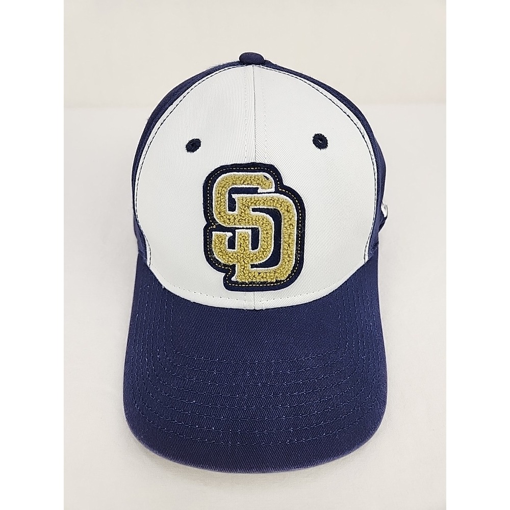 San Diego Padres SD New‎ Era MLB Adjustable Hat Cap White & Navy Blue